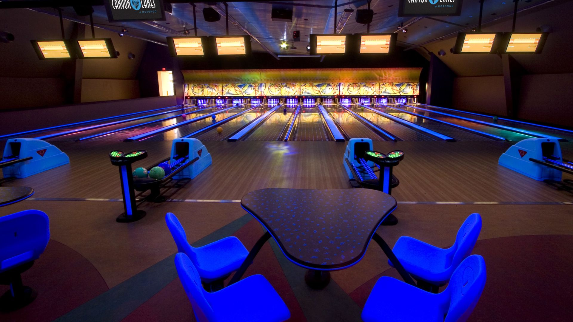 Nighttime Bowling at Canyon Lanes