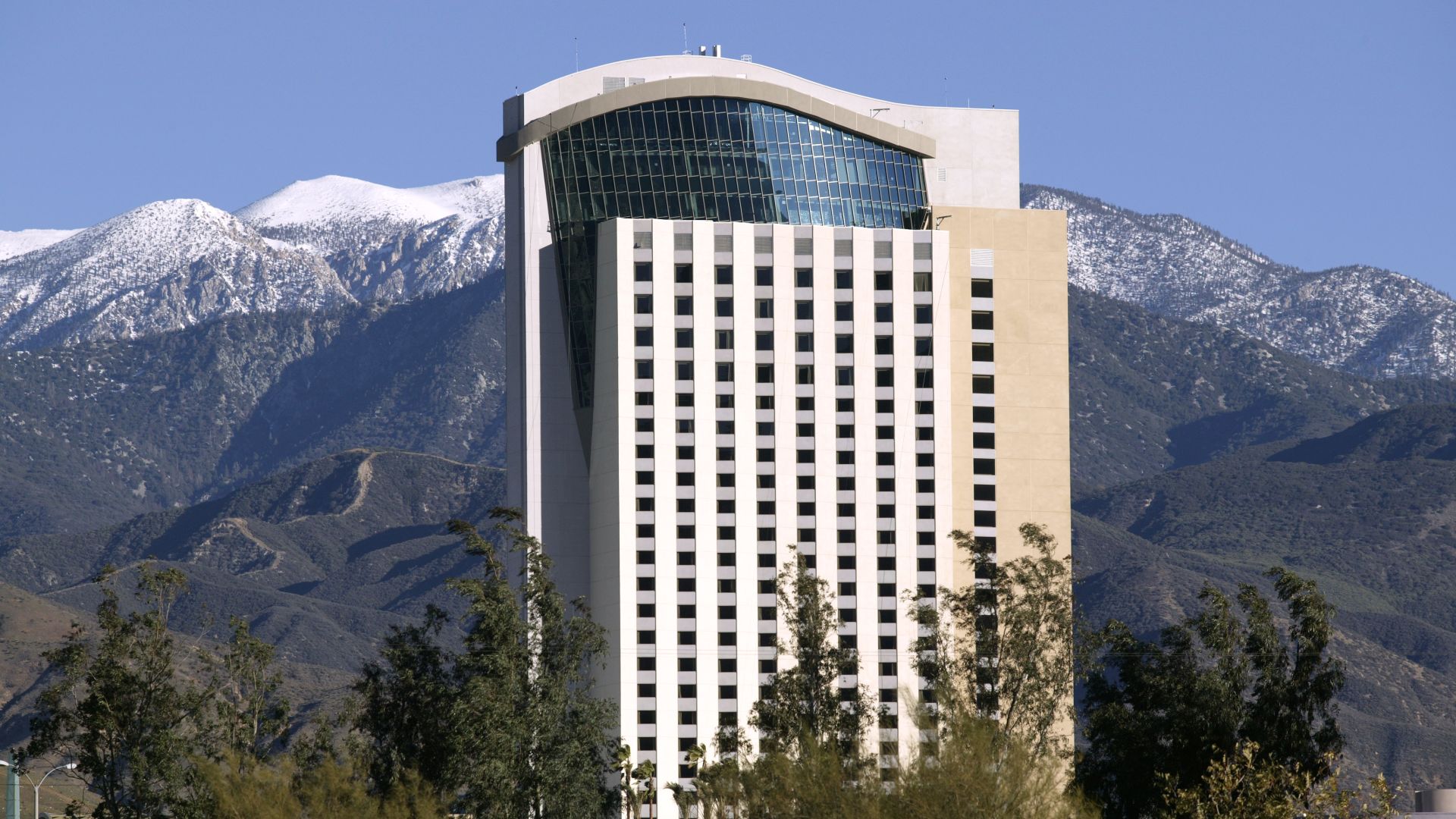 California Casino and Resort against the Mountains