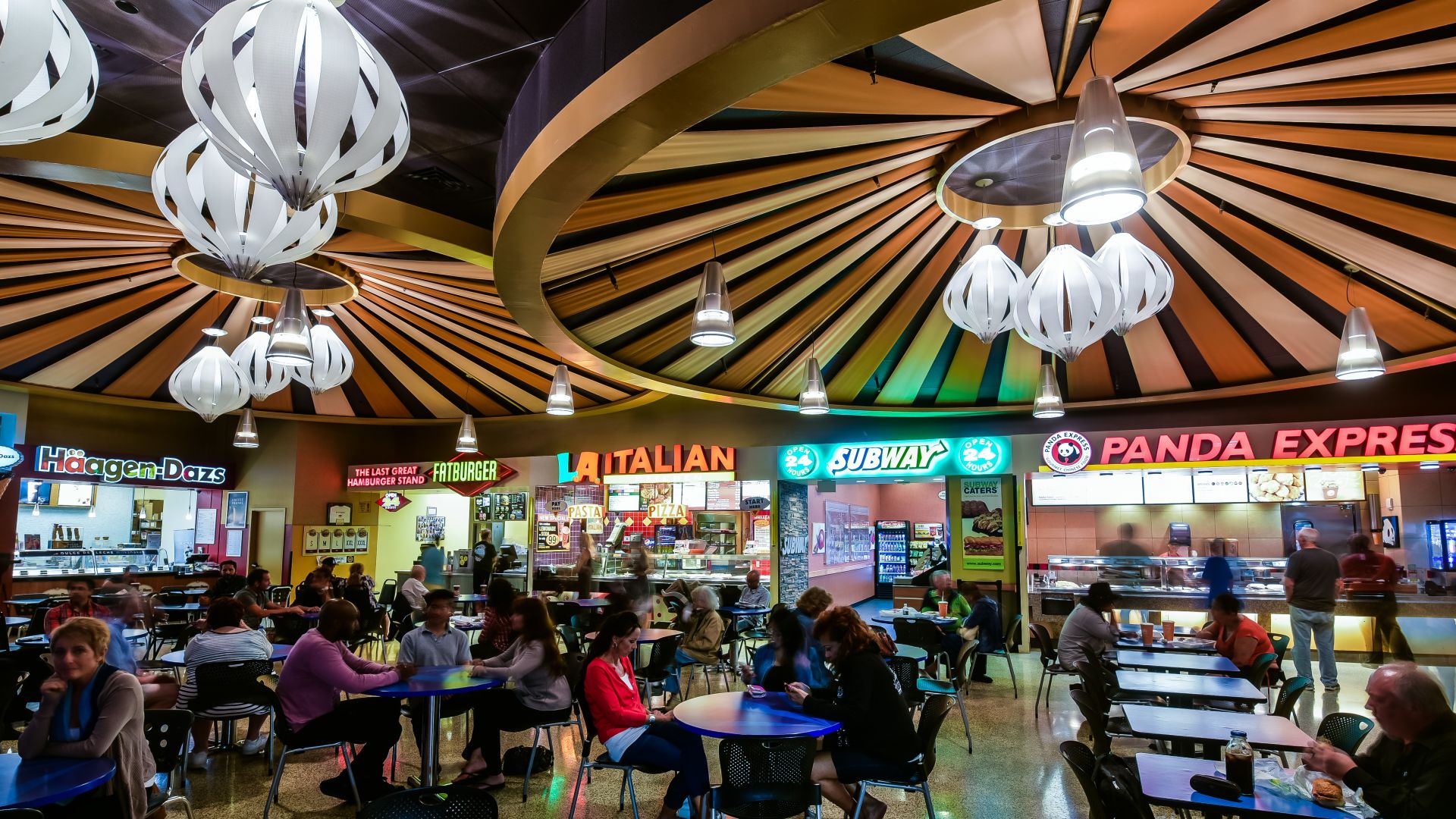 Indoor food court in the casino